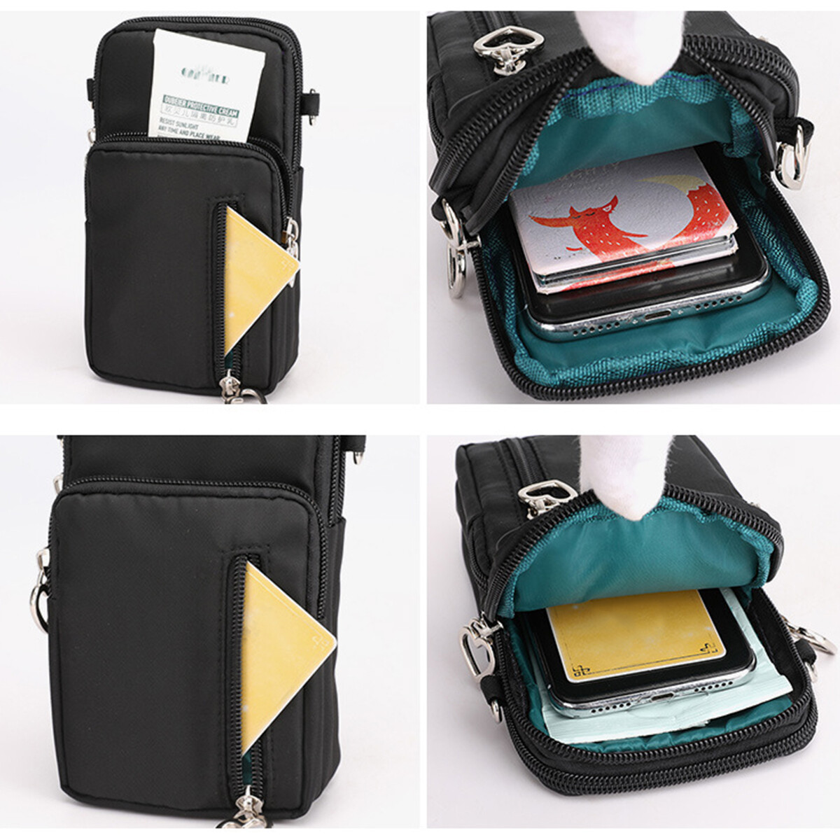 Cross Body Mobile Phone Pouch Shoulder Bag Coin Wallet Purse Handbag