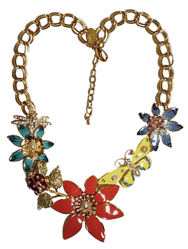 NIP Joan Rivers Garden Party Limited Ed. Ladybug Dragonfly Butterfly Necklace - Picture 6 of 8