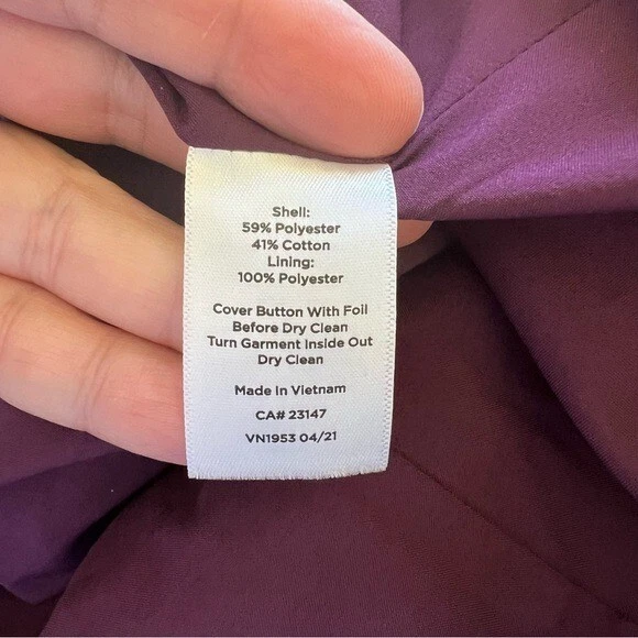 Talbots Petite Deep Purple & White Tweed 2-Button Blazer Jacket Women’s Size 12P - Image 4 of 4