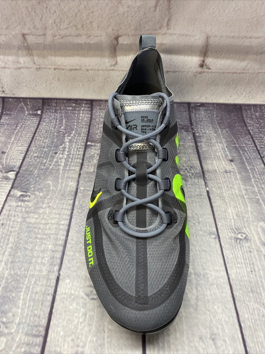 Mens Nike Vapormax 2019 PRM Grey Black Green Shoes CV3417-001 Men’s Size 10 RARE — product photo 10 of 12