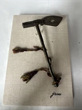 Primitive Moroccan Hand-forged Iron Tool, Mounted