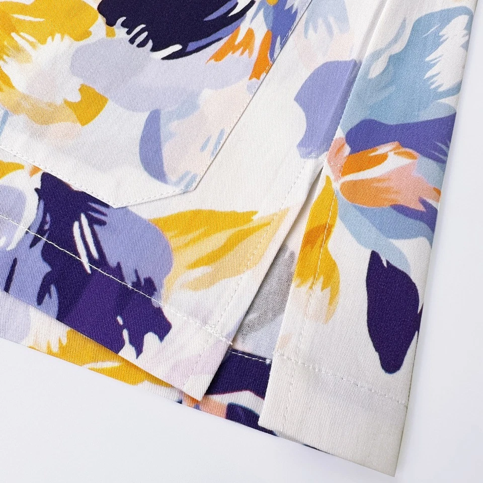 Conjunto de esfoliante unissex com estampa de algodão - Calça com cordão superior decote em V, uniforme médico - Imagem 4 de 4