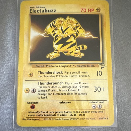 Pokemon TCG Electabuzz 24/130 Base Set 2 Unlimited Rare 70 HP ENG