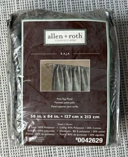 Allen + Roth Raja Steel Paisley Jacquard Polyester Pole Top Panel 50 in x 84 in