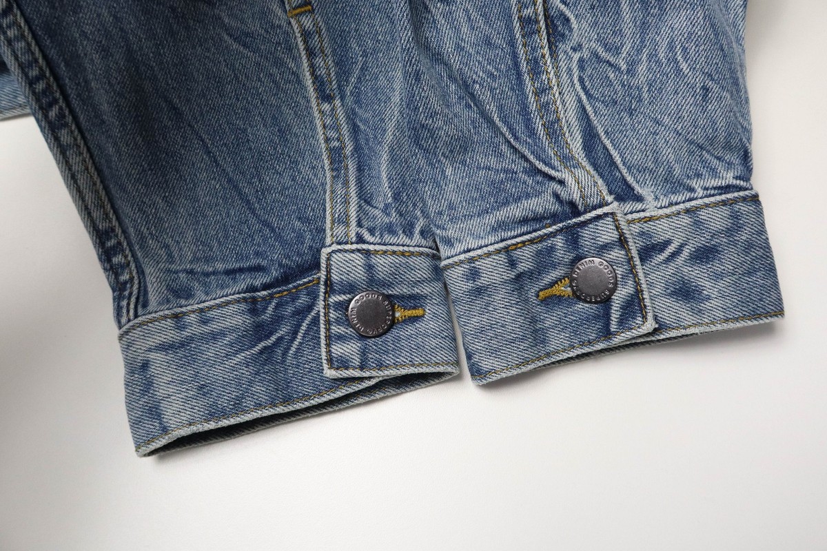 SUPERDRY Jacket Men's XXL Faded Denim Tokyo JPN Trucker Button Up