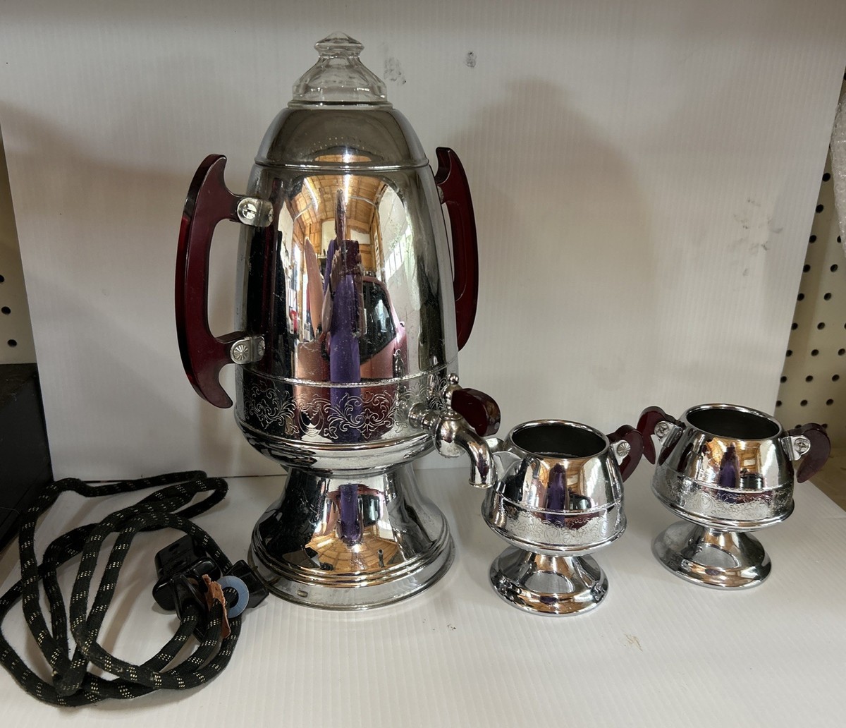 art deco antique percolator coffee pot