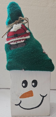 Super Cute Wood Block Snowman/ Christmas Decor/ Home/ Office/Classroom Decor