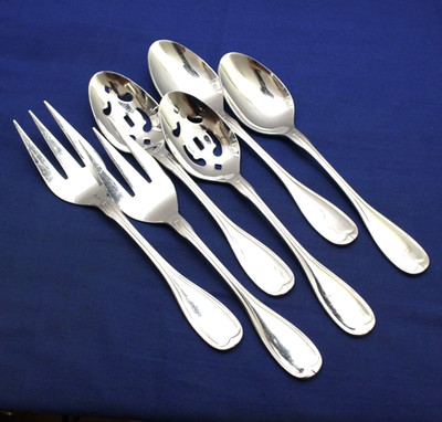 SET OF 6 SERVING PIECES OF  ''BANQUET''   J A HENCKELS Stainless Flatware