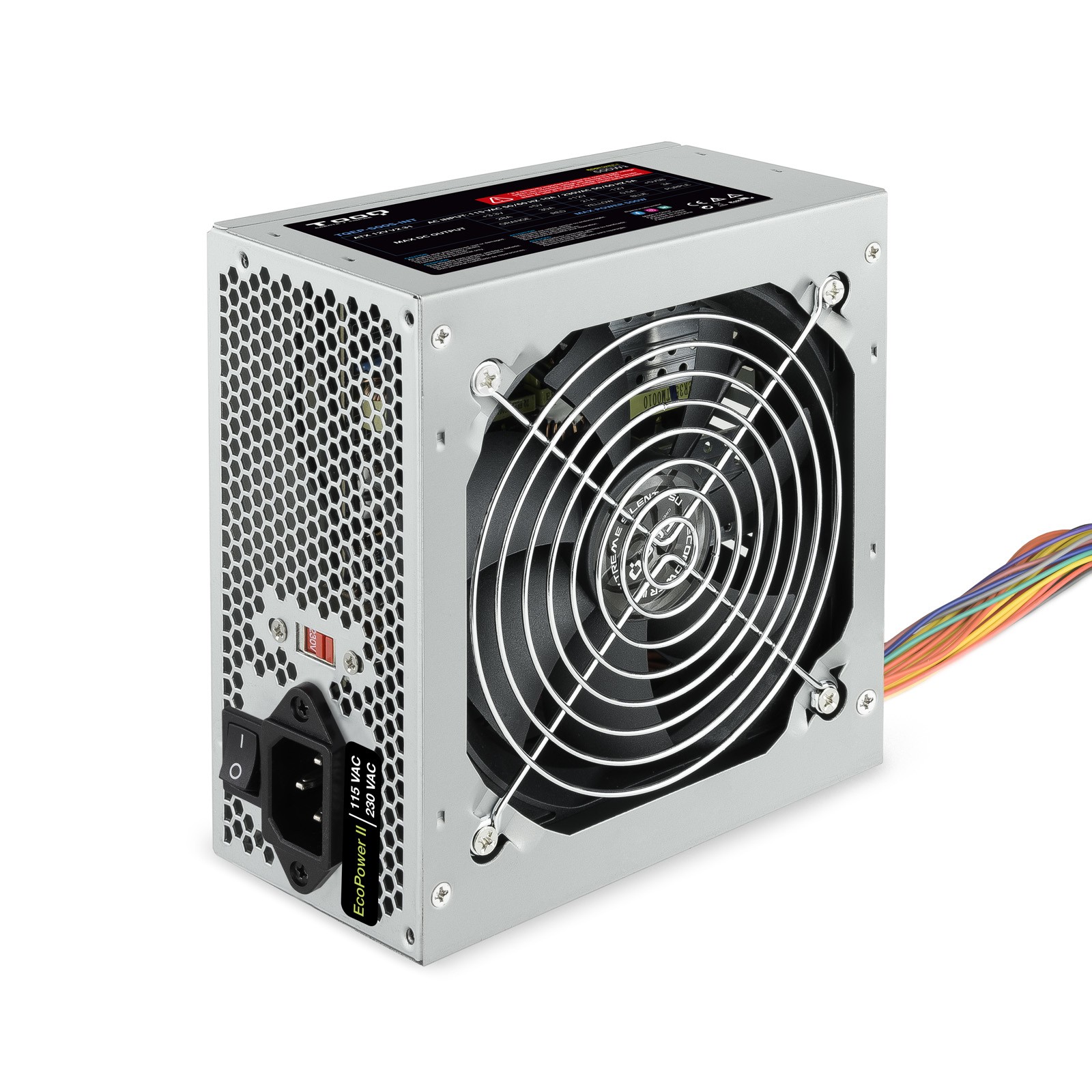 Tooq Fuente Alimentación 500W Tqep-500S-Int Non-Modular Silver - Imagen 2