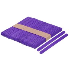 50pcs Wood Craft Sticks, 4.5 Inch Ice Cream Sticks Purple