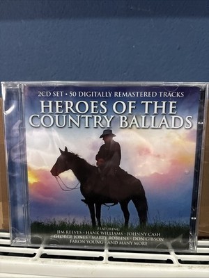 Heroes Of The Country Ballads, 1950s 1960s Legends Compilation Music New 2 CD