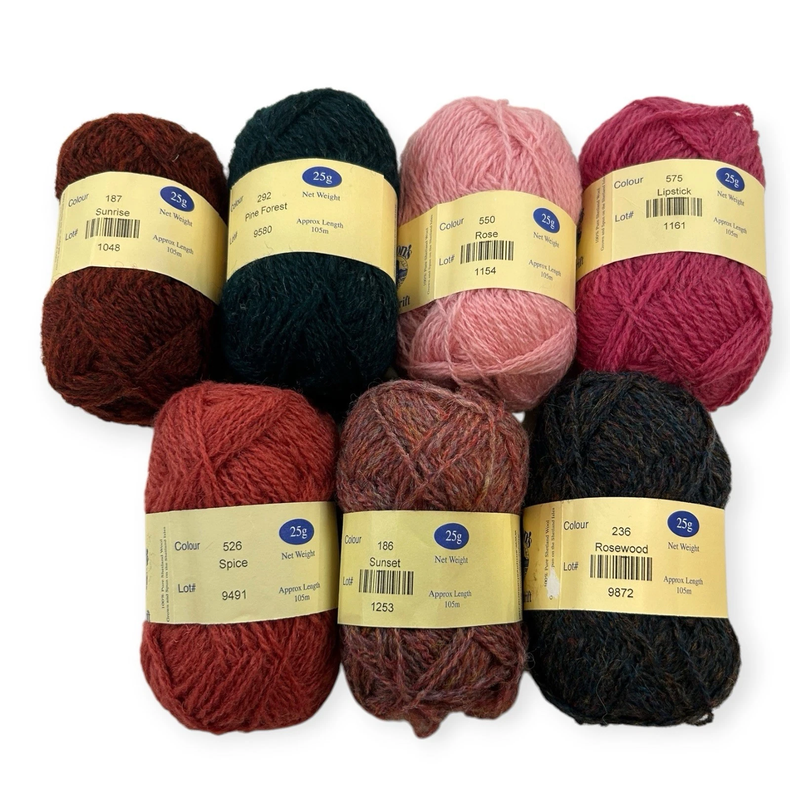 Jamieson's Shetland Spindrift 100% Pure Shetland Wool Multicolor Yarn Lot 194g A image 2