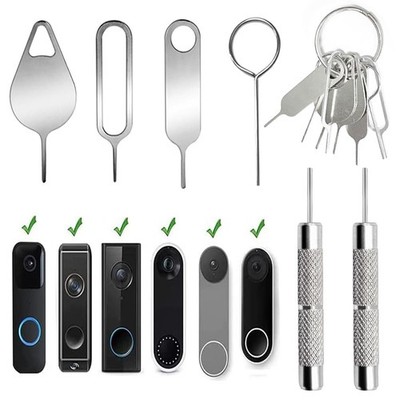 8 Pcs Security Pin Key Release Removal Tool Compatible with Arlo Video Doorbe...