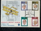 1980 GB FDC - RAF FLOWN FIRST DAY COVER - MOSQUITO AIRCRAFT MUSEUM - HATFIELD H/