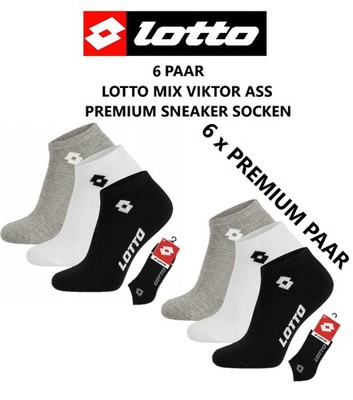 Sneaker Socken Sneakers Socks Unisex Lotto 6er-Pack Premium  35/38 39/42 43/46