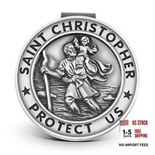 AKITSUMA Saint Christopher Visor Clip - Car Accessories - Gift for Cars