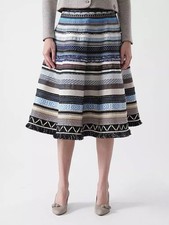 Lena Hoschek Ribbon Skirt Original Midi blue lagoon Austrian Design womens sz XL