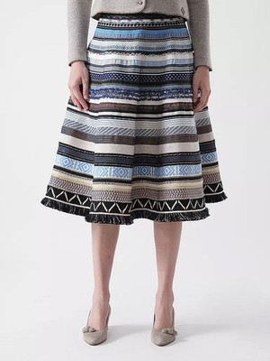 Lena Hoschek Ribbon Skirt Original Midi blue lagoon Austrian Design womens sz XL