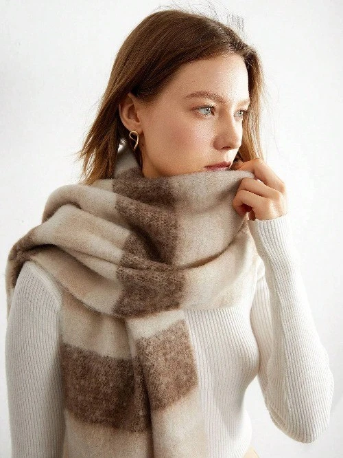 NEW Luxury Winter Thick Warm Scarf Women Shawl and Wraps Pashmina Neckerchief