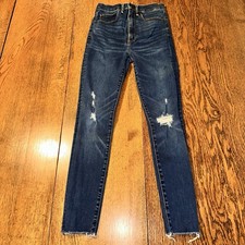Abercrombie  Fitch Jeans 25 0 Short Ultra High Rise Super Skinny Distressed