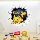 Cartoon Anime Pokémon 3D Wandtattoos Pikachu Jungen Kinderzimmer Dekorieren PVC