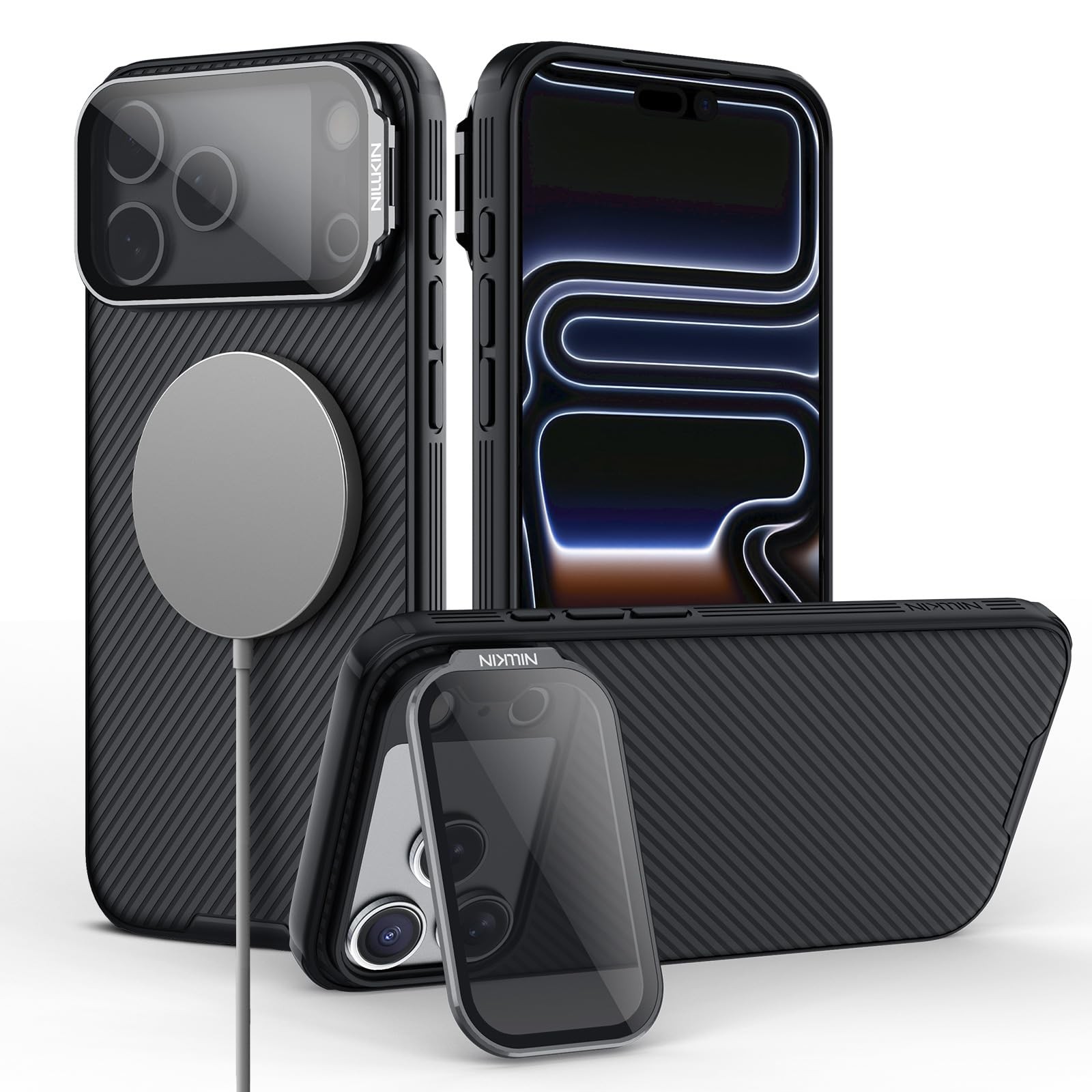 Coque iPhone 17 Pro avec cache objectif et recharge MagSafe rapide