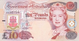 #The Government of Gibraltar 10 Pounds 2006 P 32 XF Qn. Elizabeth II
