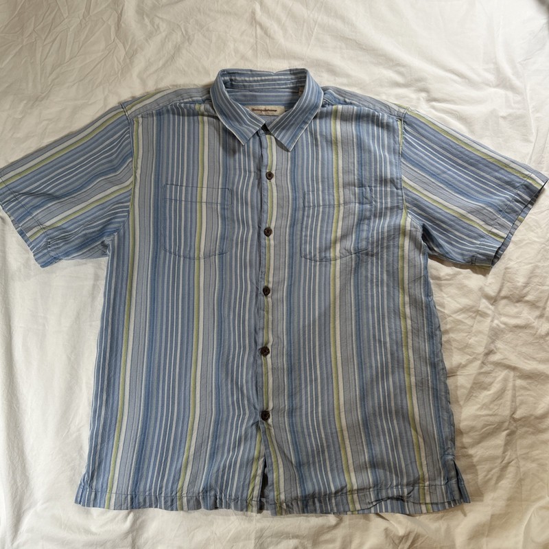 Tommy Bahama Hawaiian 100% Silk Shirt Men's Size L