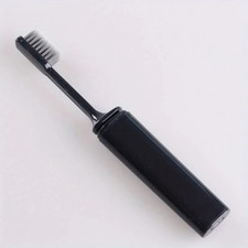 Portable Compact Charcoal Folding Toothbrush - Perfect for Travelcamping, and Hi