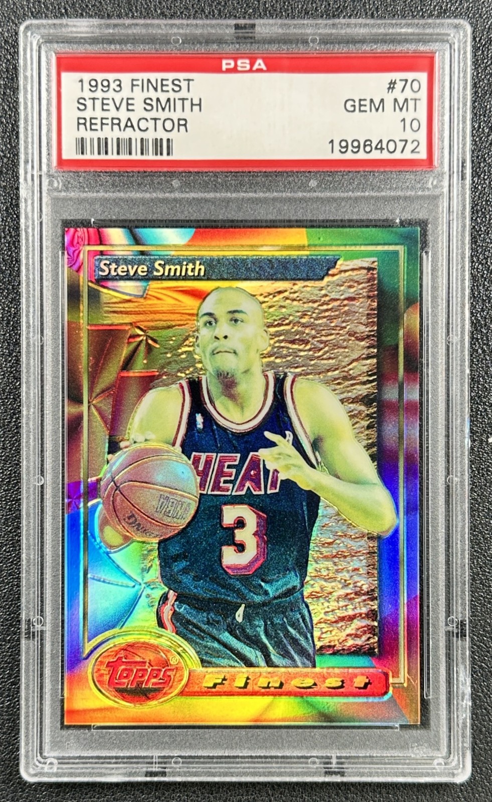 POP 4! STEVE SMITH PSA 10 GEM MINT 1993 1994 TOPPS FINEST #70 "REFRACTOR" HEAT