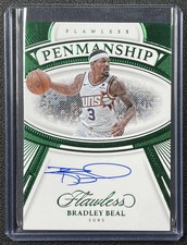 BRADLEY BEAL 2023-24 PANINI FLAWLESS #FPS-BDB PENMANSHIP EMERALD AUTO 4/5