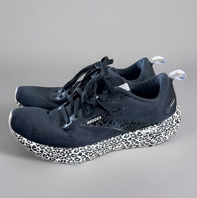 Brooks Revel 6 Running Shoes Women 10.5 Black Leopard Print 1203861B116 Sneaker