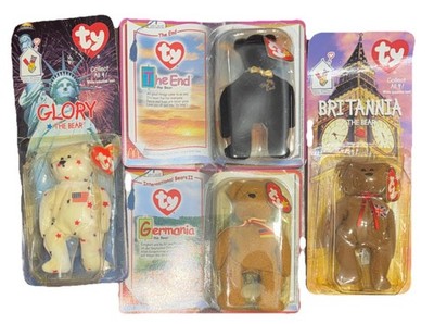 TY McDonald s Beanie Baby Bears Bundle GLORY, THE END, BRITANNIA & GERMANIA