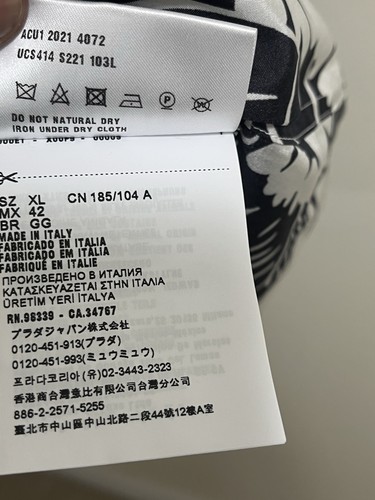 Camicia uomo PRADA stampa floreale bowling manica corta con bottoni taglia XL - Foto 11 di 18