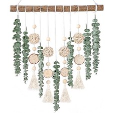 21    Eucalyptus Wall Hanging Decor Artificial Eucalyptus Plant Fake With Balls