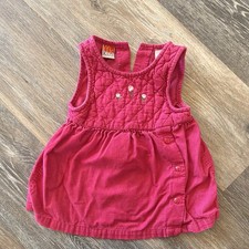 McDonald's mckids vintage girls Pink Overall Dress 18M Sleeveless Embroidered