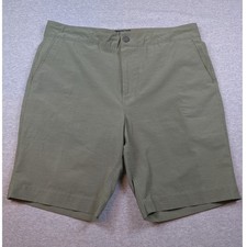 Faherty All Day Shorts Mens 33 Olive Green Hybrid Board Shorts Stretch Quick Dry