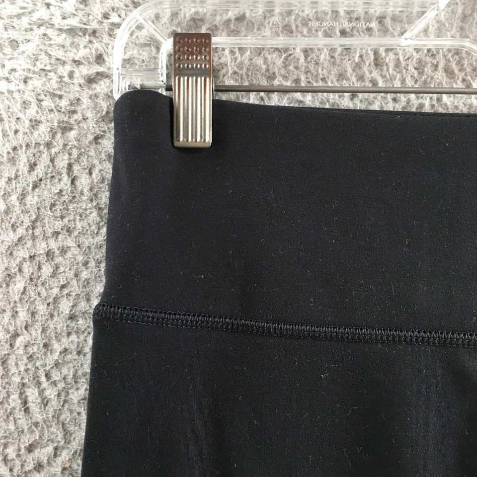 Leggings Calvin Klein Performance Cropped Feminina G Preta Cintura Alta Elástica Puxador - Imagem 3 de 4