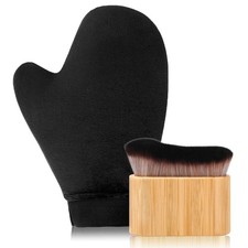 2 in 1 Tanning Mitts Self Tanner Mitt Applicator Self Tanning Mitt and Brush,...