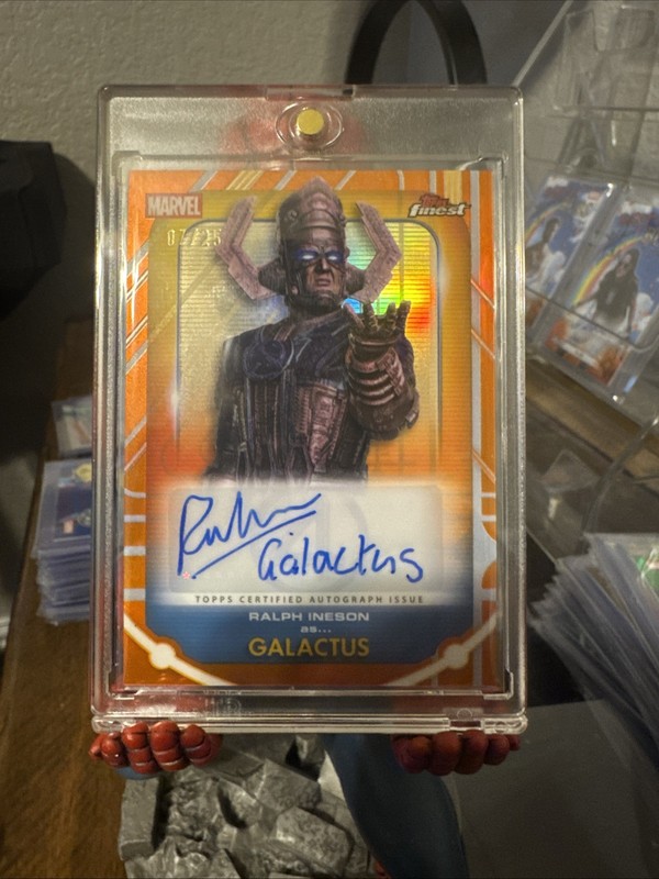 2026 Finest Marvel Fantastic Four Galactus Ralph Ineson Auto Orange /25 TZ