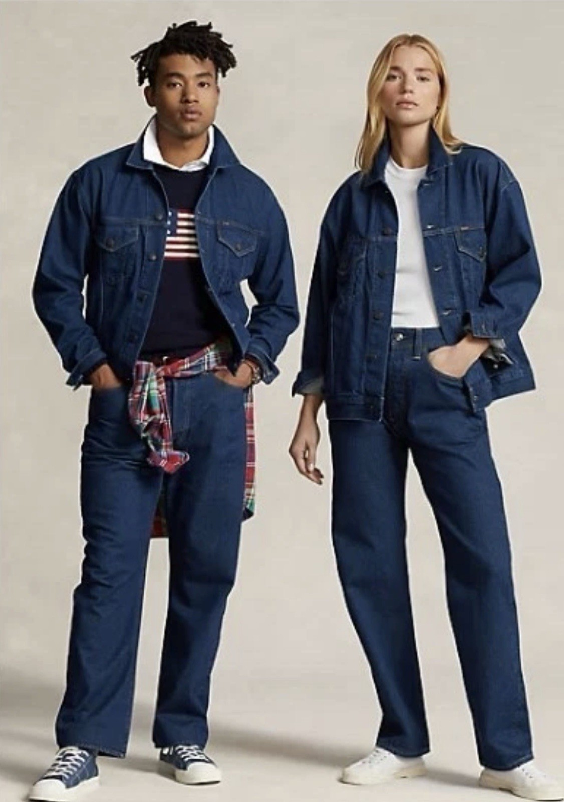 New Polo Ralph Lauren men's blue denim jacket fit heavy essential outdoors XXL thumbnail 3