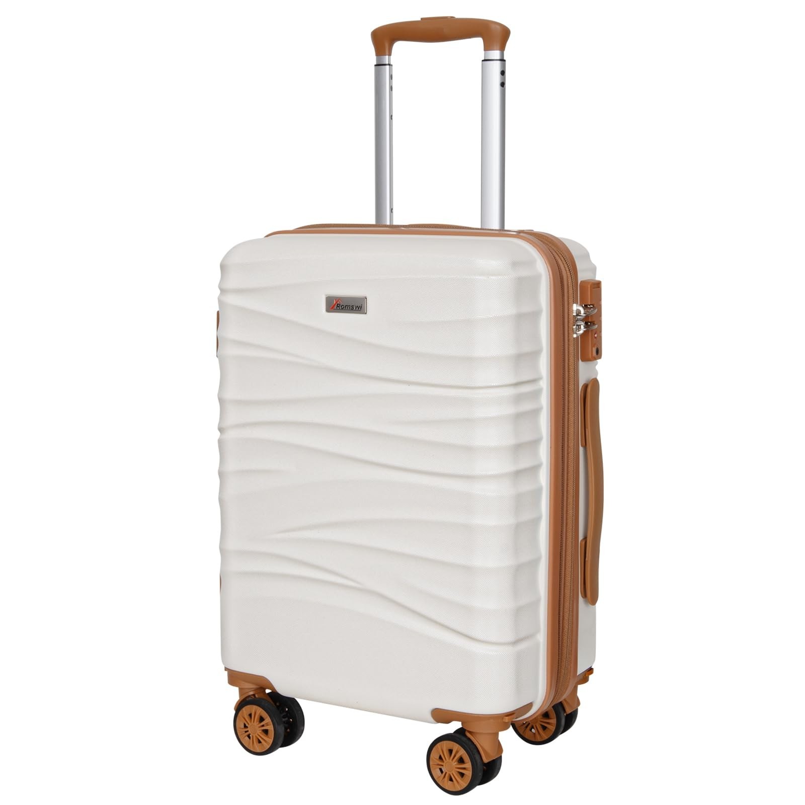 Romswi Expandable 21" Carry On Luggage, Hardshell Suitcase /