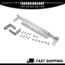 Universal Piece of 1 Transmission Oil Cooler Mounting Bracket Kit Silver Tone