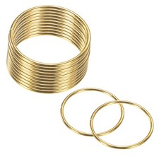 12-Pack Dream Catcher Rings,2 Inch Metal Round Shape for DIY Craft Golden