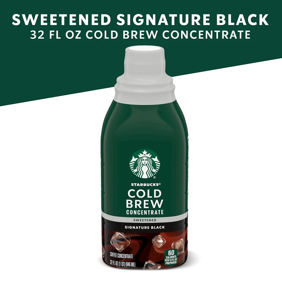 Concentrado de café Starbucks Cold Brew, endulzado 32 fl oz (paquete de 1)  Foto 4 de 4