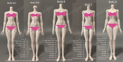 New 1/4 female doll's body only,  without head , resin figures fashion BJD body