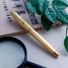 Pilot Custom 745 Gold Barleycorn 18K 10 Gold M Nib Fountain Pen Japan