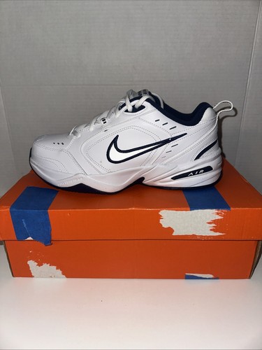 Brand New Nike Air Monarch IV White/Metallic Silver Mens Size 8 4E Wide