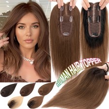 100 Remy Human Hair Toppers for Women Hairline Hair Loss Cover Up Hairpiece