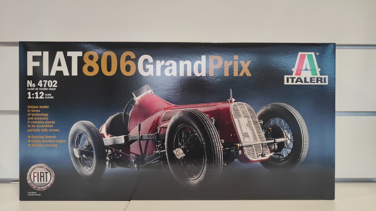Fiat 806 Gran Prix 1-12 Vintage Racing Car F1 Kit Italeri 4702